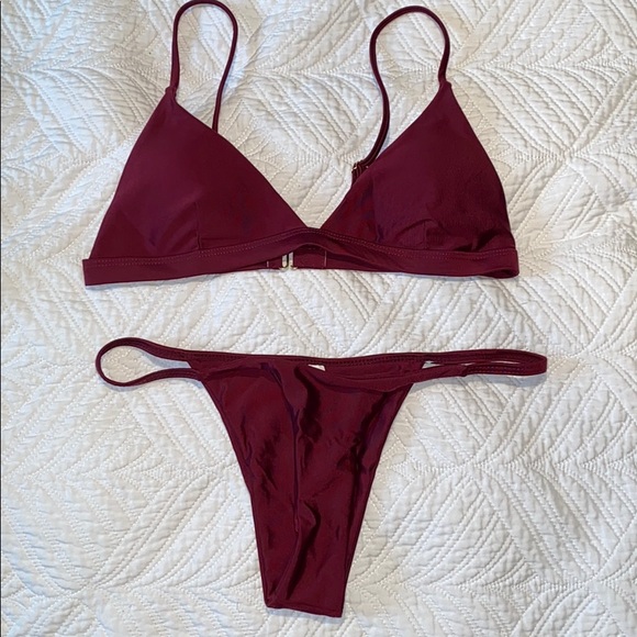 Swim Wine Bikini Set Poshmark